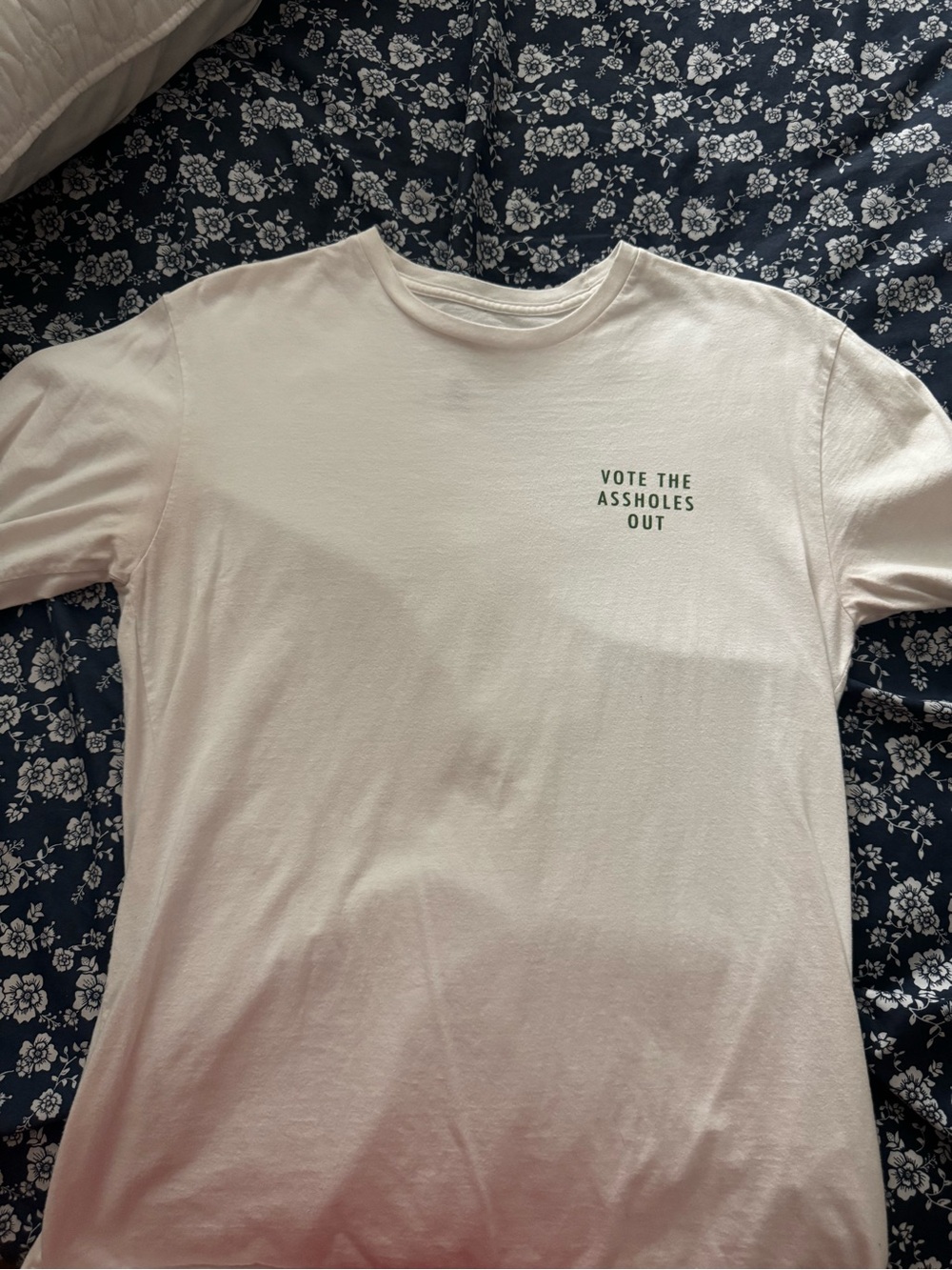 Patagonia Cream Graphic Short Sleeve Tee - Green Chest Text